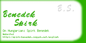 benedek spirk business card